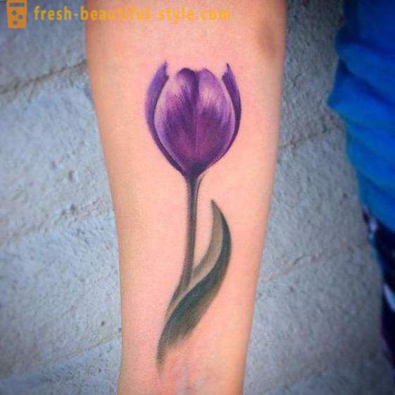 Cvet tatoo na zapestju za dekleta. vrednost