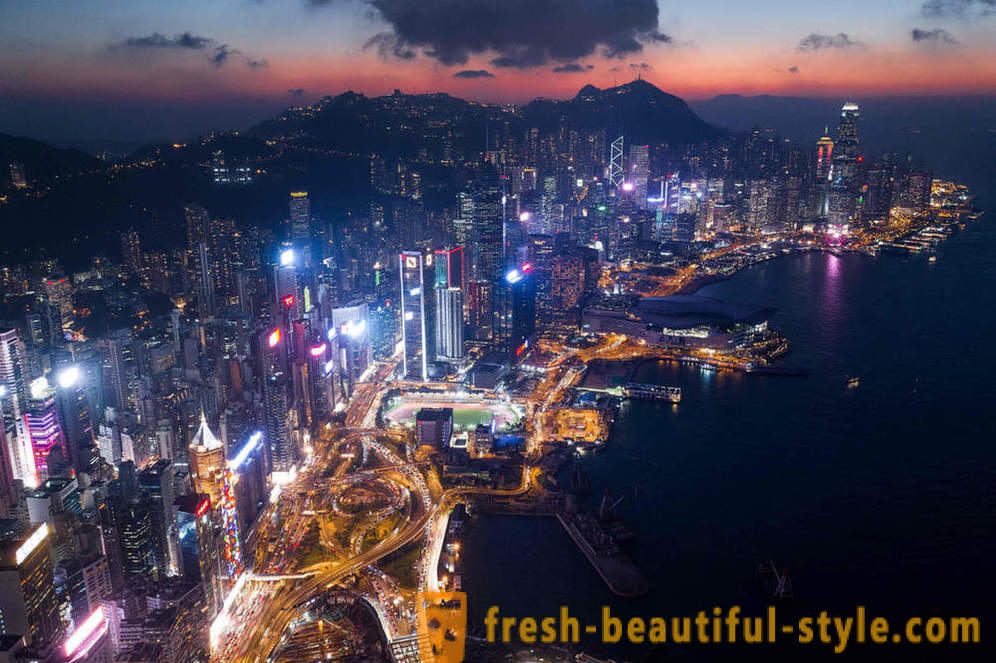 Hong Kong visoka stolpnica na fotografijah