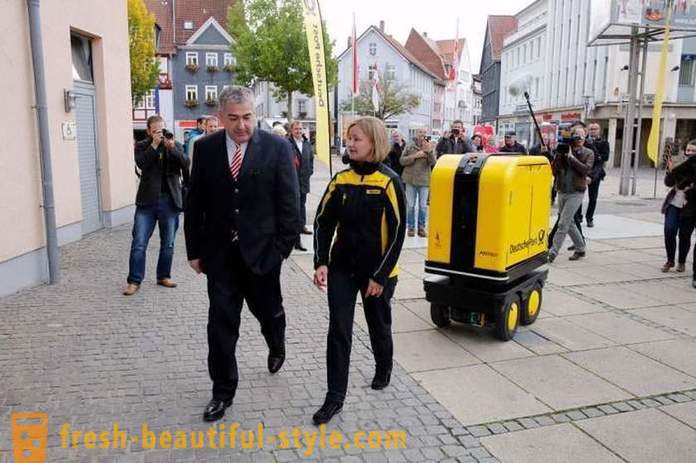 V Nemčiji, smo ustvarili robota, pomočnik poštarje in kurirje