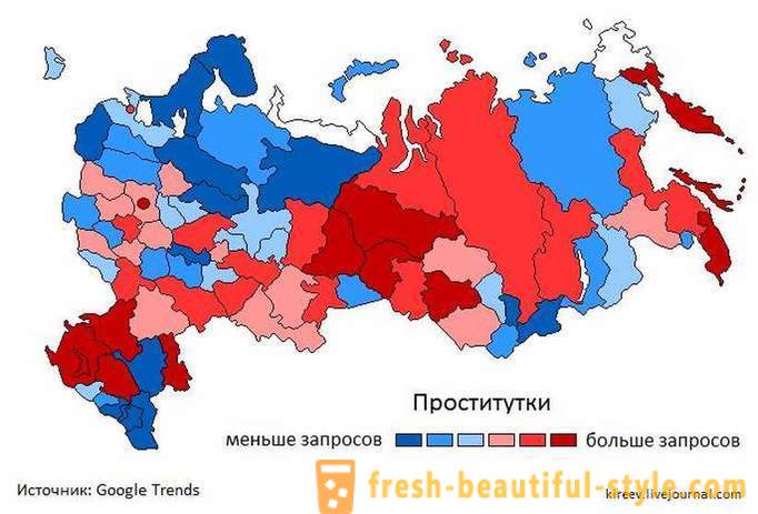 Geografsko škoda in sramota: kje v Rusiji največ Google 