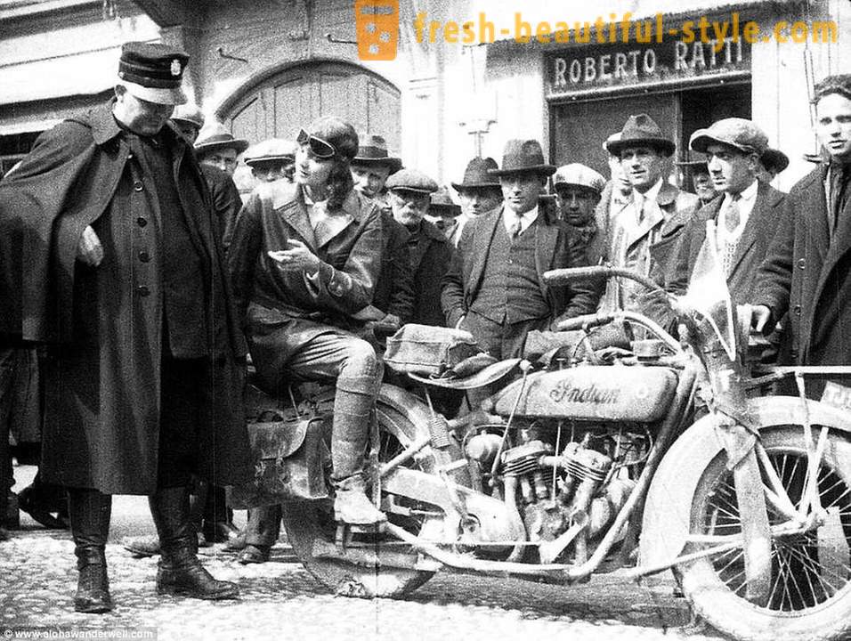 Indiana Jones v krilo: prva ženska, ki vozi okoli 80 držav, leta 1920