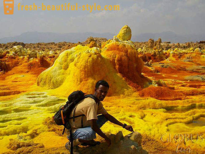 Dallol vulkan v Etiopiji