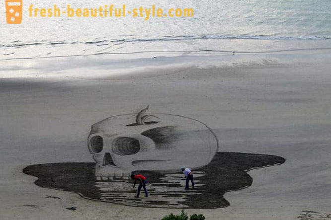 3D-risbe na pesek