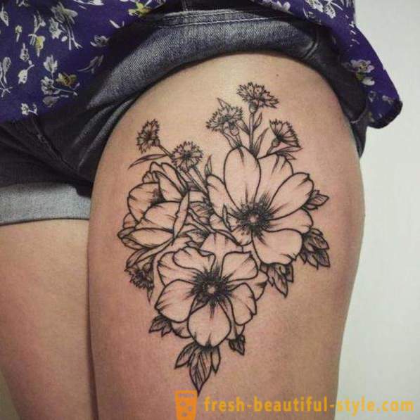 Flower tattoo - izvirni način izražanja