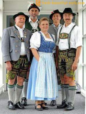 Nemški nacionalni kostumi za ženske, moške in otroke. etnične oblačila