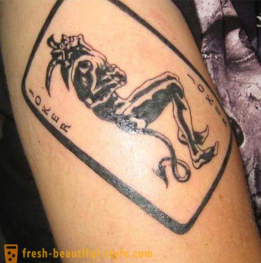 Joker Tattoo: simboli in fotografije