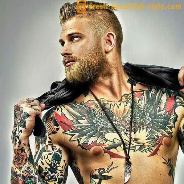 Moška tatoo na prsih, in njihove značilnosti