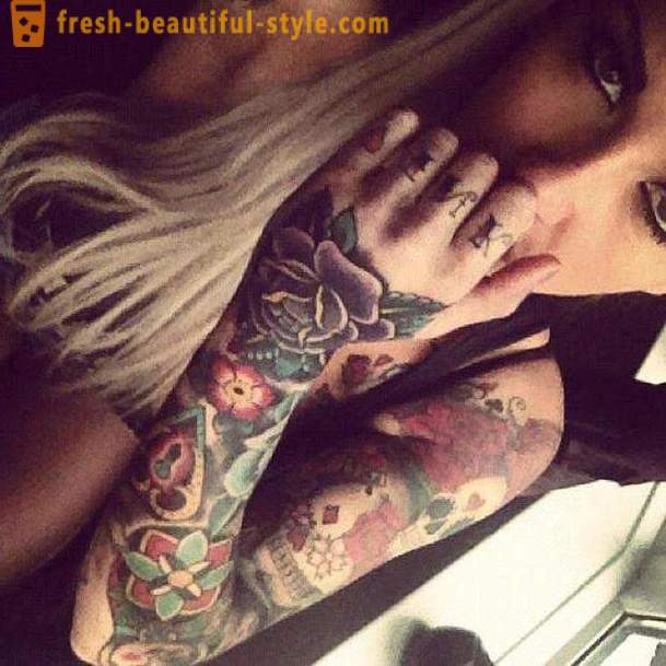 Tattoo žensk na roko: privlačen izraz