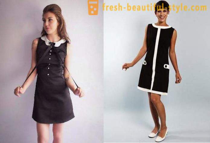 Obleka v slogu 60. let. obleko model
