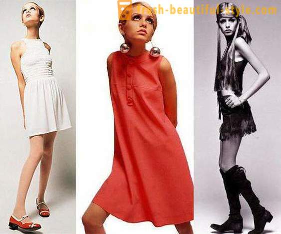 Obleka v slogu 60. let. obleko model