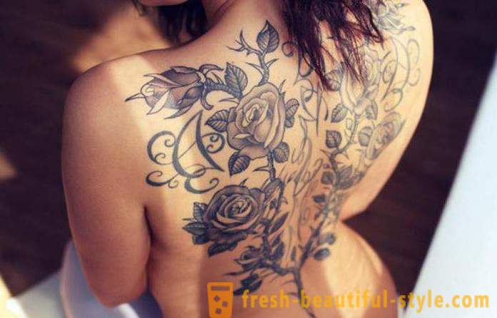 Tetovaže za dekleta na hrbtni strani: stilov, modelov, možnosti