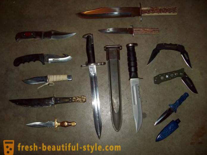 Glavne vrste nožev. Vrste zložljivih nožev