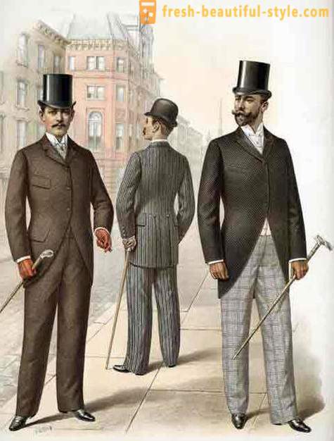 Moška moda 19. stoletja. trendi